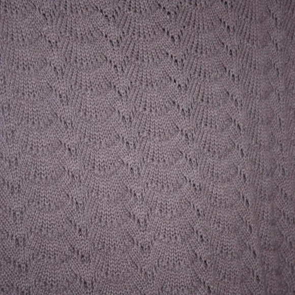 Sonoma Purple Roll Neck Sweater Size Large Crew Style 100% Cotton 3/4 Length - Picture 11 of 15